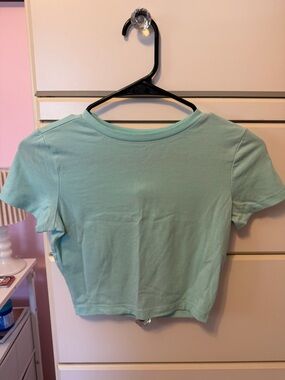 wild fable Mint Green Short Sleeve Crop Top